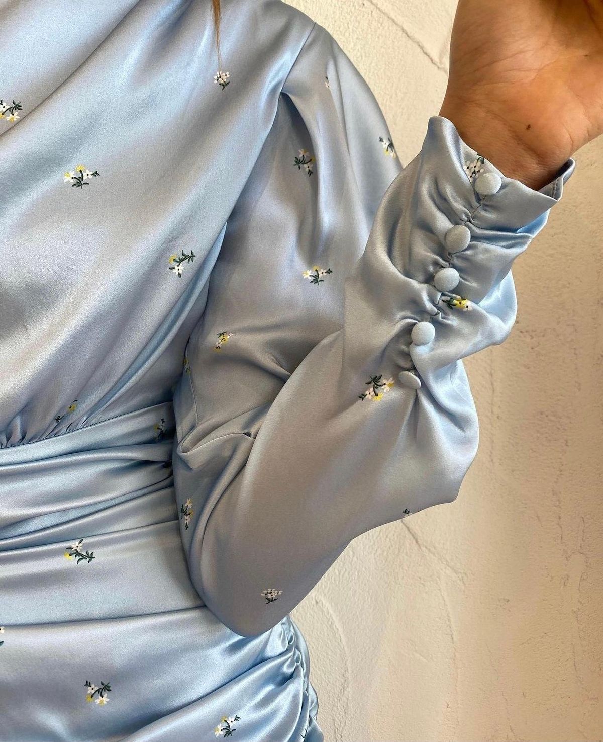 Saint Armont Xyris Ruched Mini Dress Blue Size 10 - Image 4