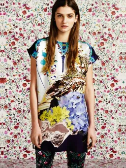 Mary Katrantzou Silk Mini Dress Print Size 8 for rent on The Volte - image 1