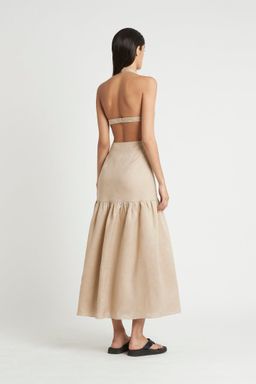 Sir The Label Blanche Halter Dress Midi Cream | AU 6 for rent on The Volte - image 2