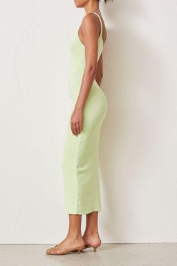 Bec and Bridge Citrus Club Knit Midi Dress Green Size  for rent on The Volte - image 3