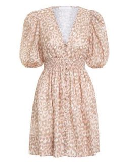 Zimmermann Carnaby Shirred Mini Dress Print Size 8 for rent on The Volte - image 4