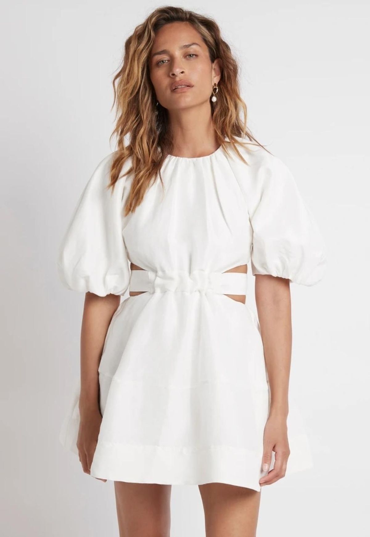 AJE Psychedelia Cut Out Mini Dress White Size 6 - Image 5