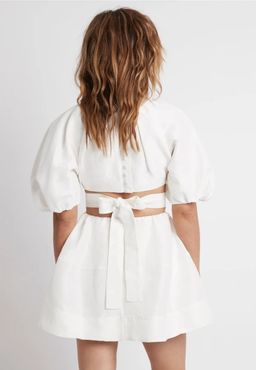 AJE Psychedelia Cut Out Mini Dress White Size 6 for rent on The Volte - image 3