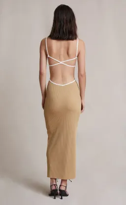 Bec and Bridge Coyote Midi Dress Camel Size 10 for rent on The Volte - image 2