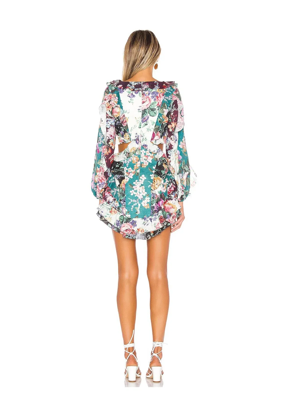 Zimmermann Allia Spliced Short Dress Floral Size 2/ Size 12 - Image 3