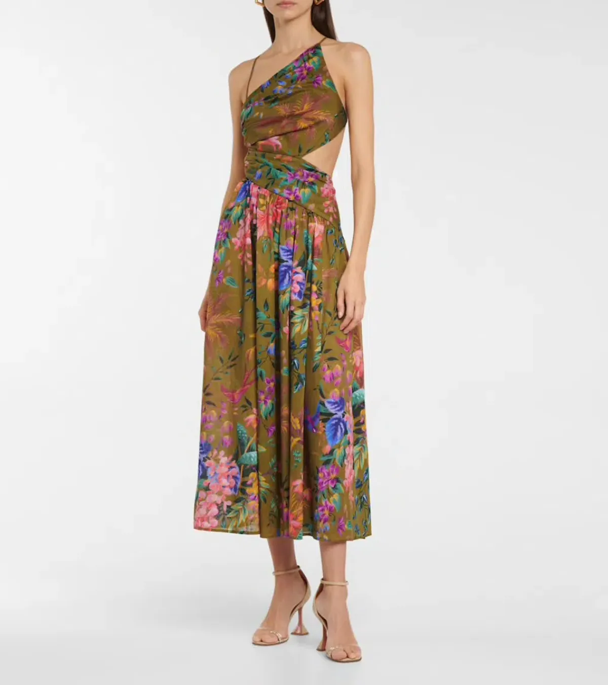 Zimmermann Tropicana Asymmetric Dress Print Size 8 - Image 1