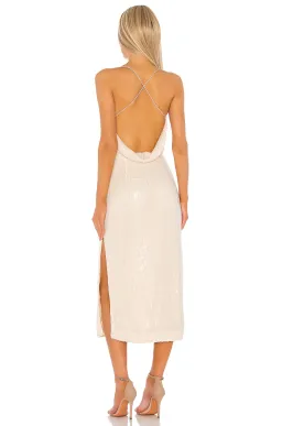 MISHA Devon Dress Champagne Size 8/S for rent on The Volte - image 3