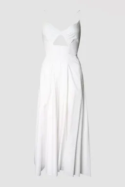 Scanlan Theodore Cotton Strappy Dress White Size 8 for rent on The Volte - image 3