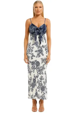 Shona Joy Arcadia Tie Front Bias Slip Dress Print Size 8 for rent on The Volte - image 1