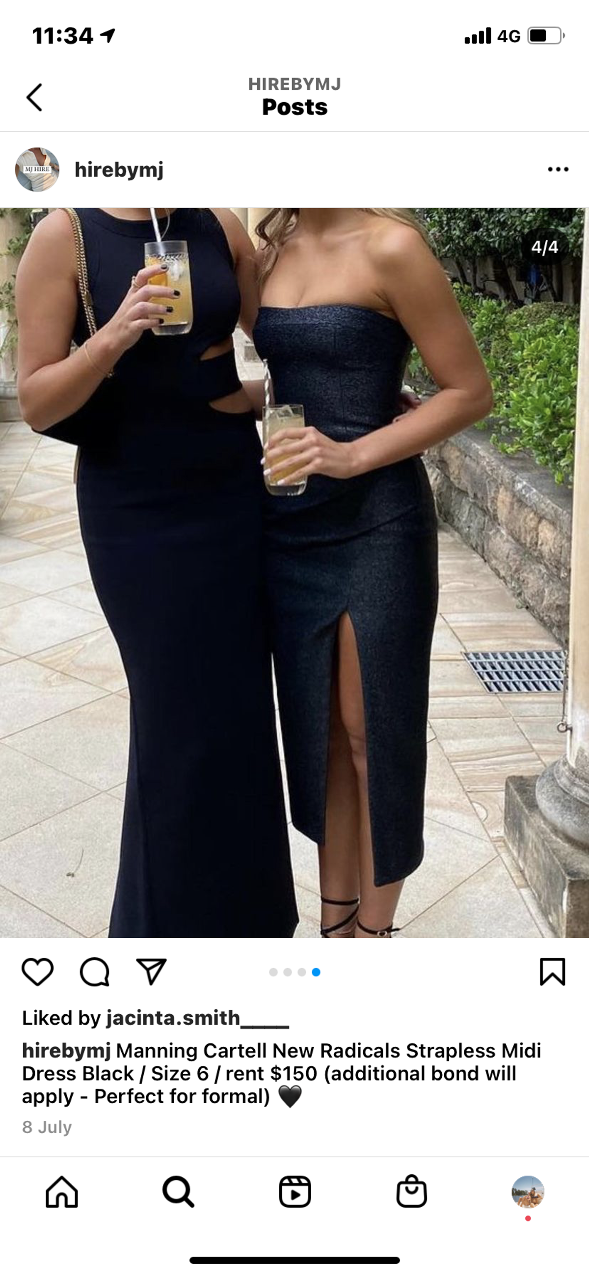 manning cartell new radicals strapless midi black dress - Image 2