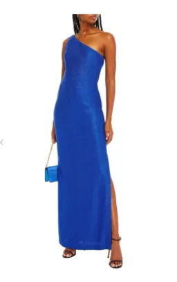 St John Blue Sequin Dress Blue Size 8 for rent on The Volte - image 1