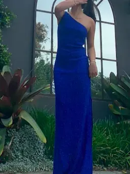 St John Blue Sequin Dress Blue Size 8 for rent on The Volte - image 2