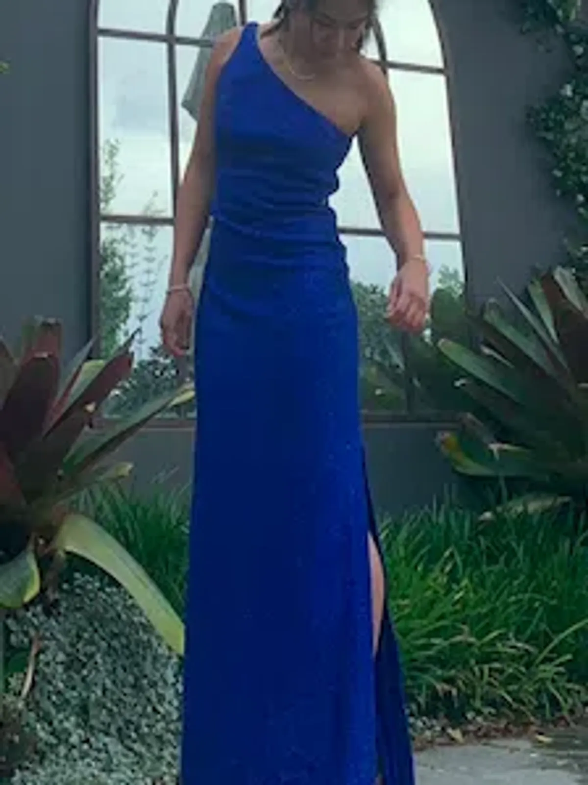 St John Blue Sequin Dress Blue Size 8 - Image 4