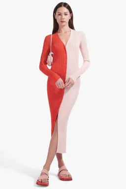 Staud Shoko Sweater Dress Orange/Pink Size S / Au 8 for rent on The Volte - image 1