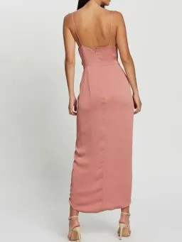 Shona Joy Luxe Tie Front Cocktail Dress Pink - Size 12 for rent on The Volte - image 4