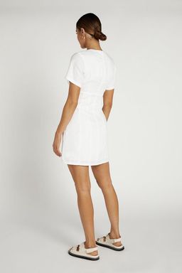 Dissh Nova Linen Mini Dress White Size 6 / XS for rent on The Volte - image 3