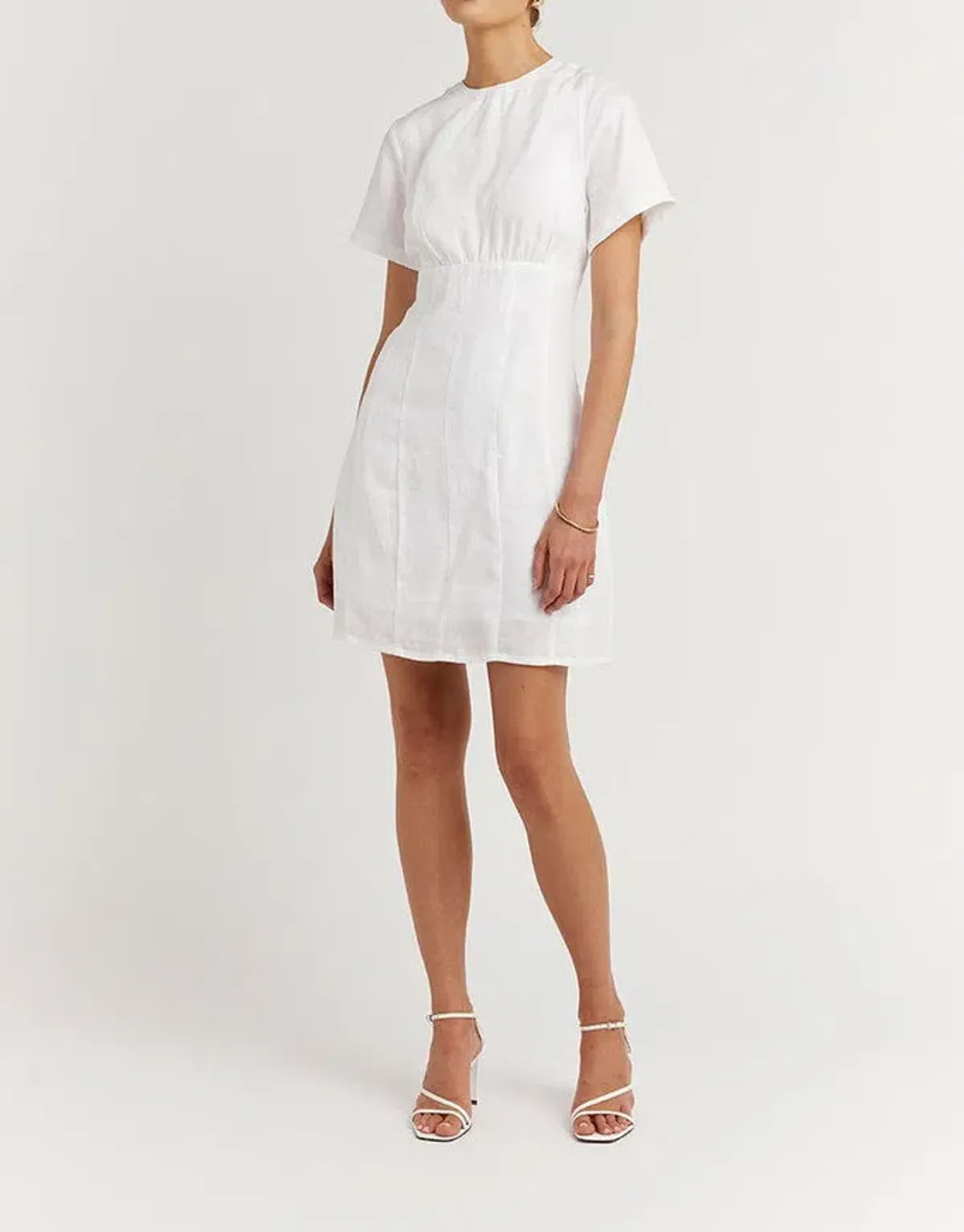 Dissh Nova Linen Mini Dress White Size 6 / XS - Image 1