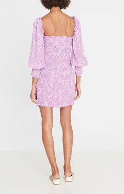 Faithfull The Brand Gombardy Mini Dress Stevie Floral Lavender Size 8 for rent on The Volte - image 2