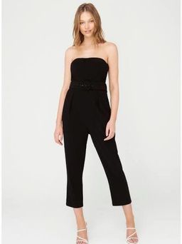 Sheike Jumpsuit Strapless Black Size 12 for rent on The Volte - image 1