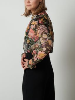 Zimmerman Ladybeetle Draped Sleeve Top Midnight Floral Size 2/AU 12 for rent on The Volte - image 2