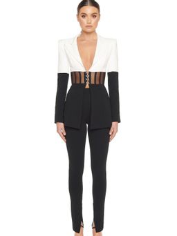 Eliya The Label Kira Blazer Black White Size 12 for rent on The Volte - image 1