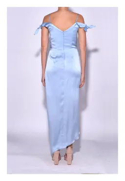 Zimmermann Winsome Drape Cocktail Midi Dress Blue Size 2/ AU 12 for rent on The Volte - image 2