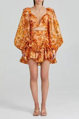 Acler Chance Cropped Top and Mini Skirt Set Print Size 8  for rent on The Volte - image 1