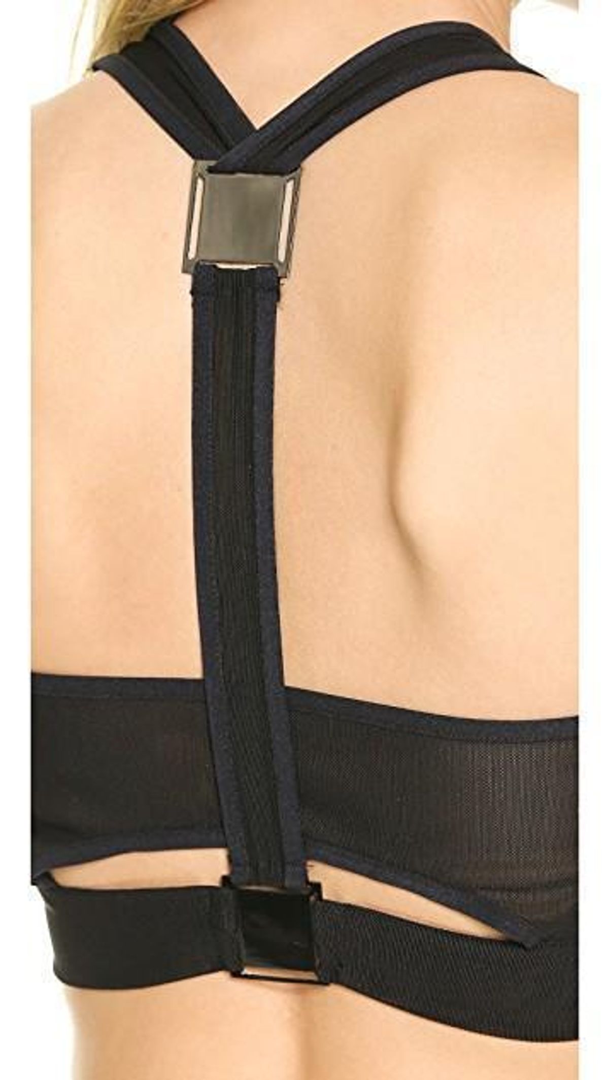 Bec & Bridge Cropped Mesh Top Black Size 8  - Image 2