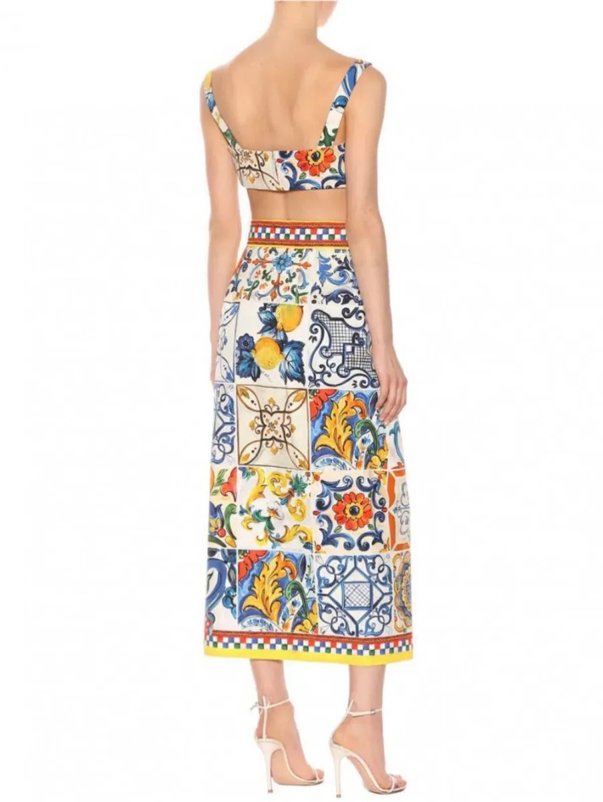 Dolce & Gabbana Majolica Print Two Piece Set Print Size 8  - Image 2