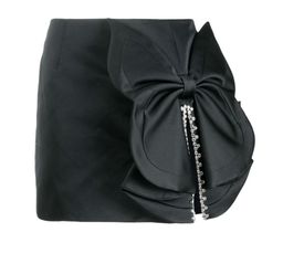 Area Butterfly Bow Mini Skirt Black Size 8 for rent on The Volte - image 6