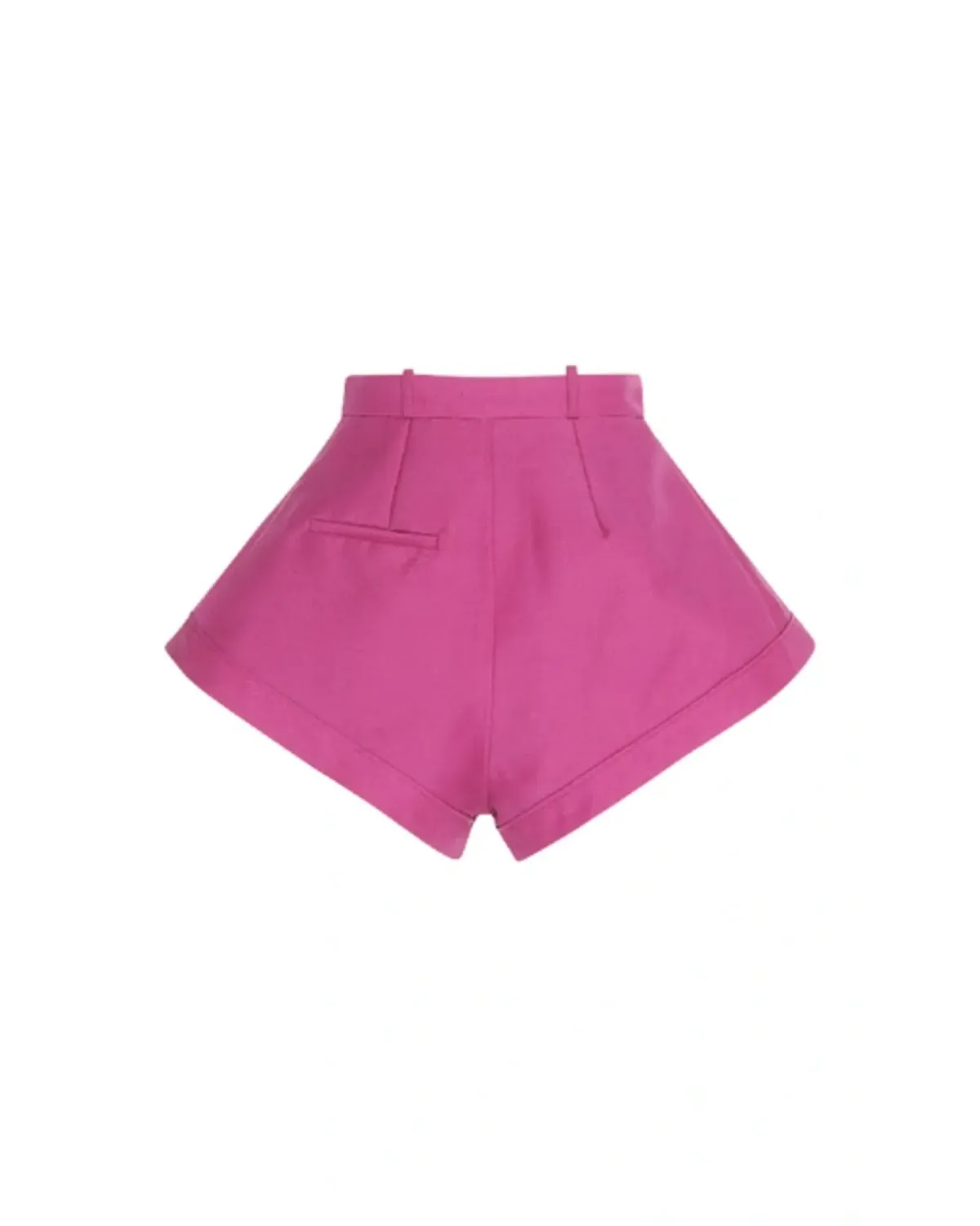 Jacquemus High Waist Wool Gabardine Shorts Pink Size AU 8  - Image 5