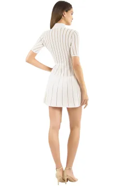 MISHA Marianne Mini Dress Gold Stripe Size 4 for rent on The Volte - image 4