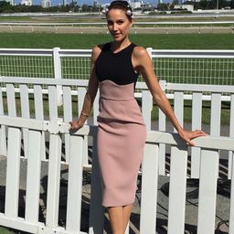 Yeojin Bae - Two Tone Milla Crepe Dress Beige  for rent on The Volte - image 2