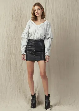 Aje Shrimpton Mini Dress in Black Size 8 for rent on The Volte - image 1