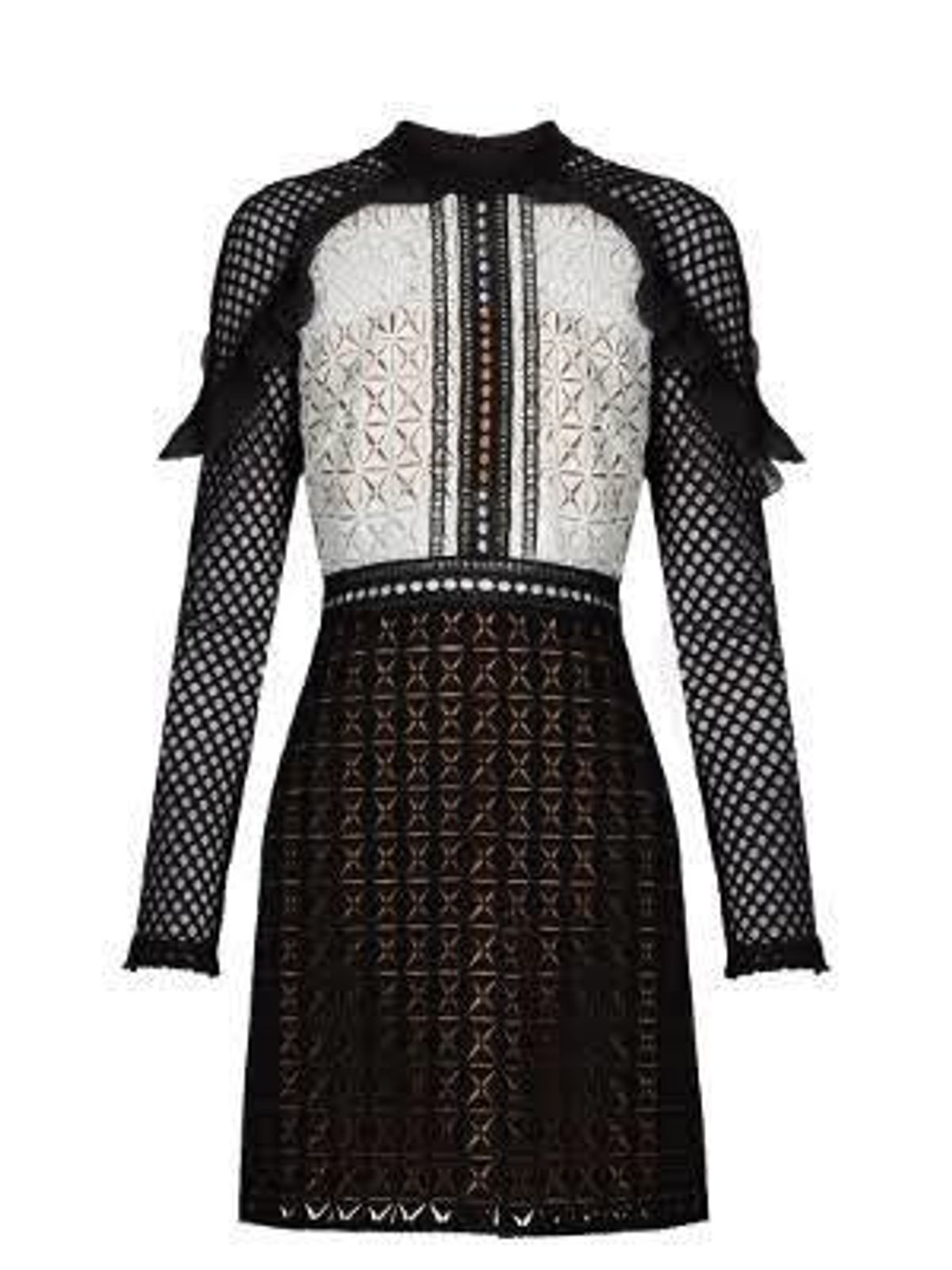 Self Portait Geometric Mini Dress - Image 3