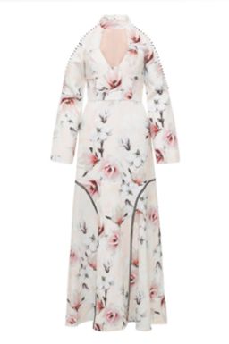 White Suede Time Stops Floral dress for rent on The Volte - image 2