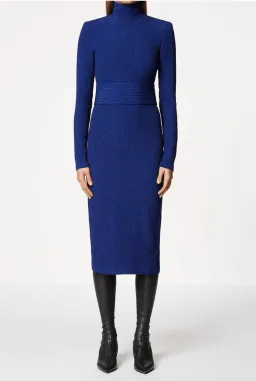 Scanlan Theodore Reptile Stretch Dress Blue One Size  for rent on The Volte - image 2