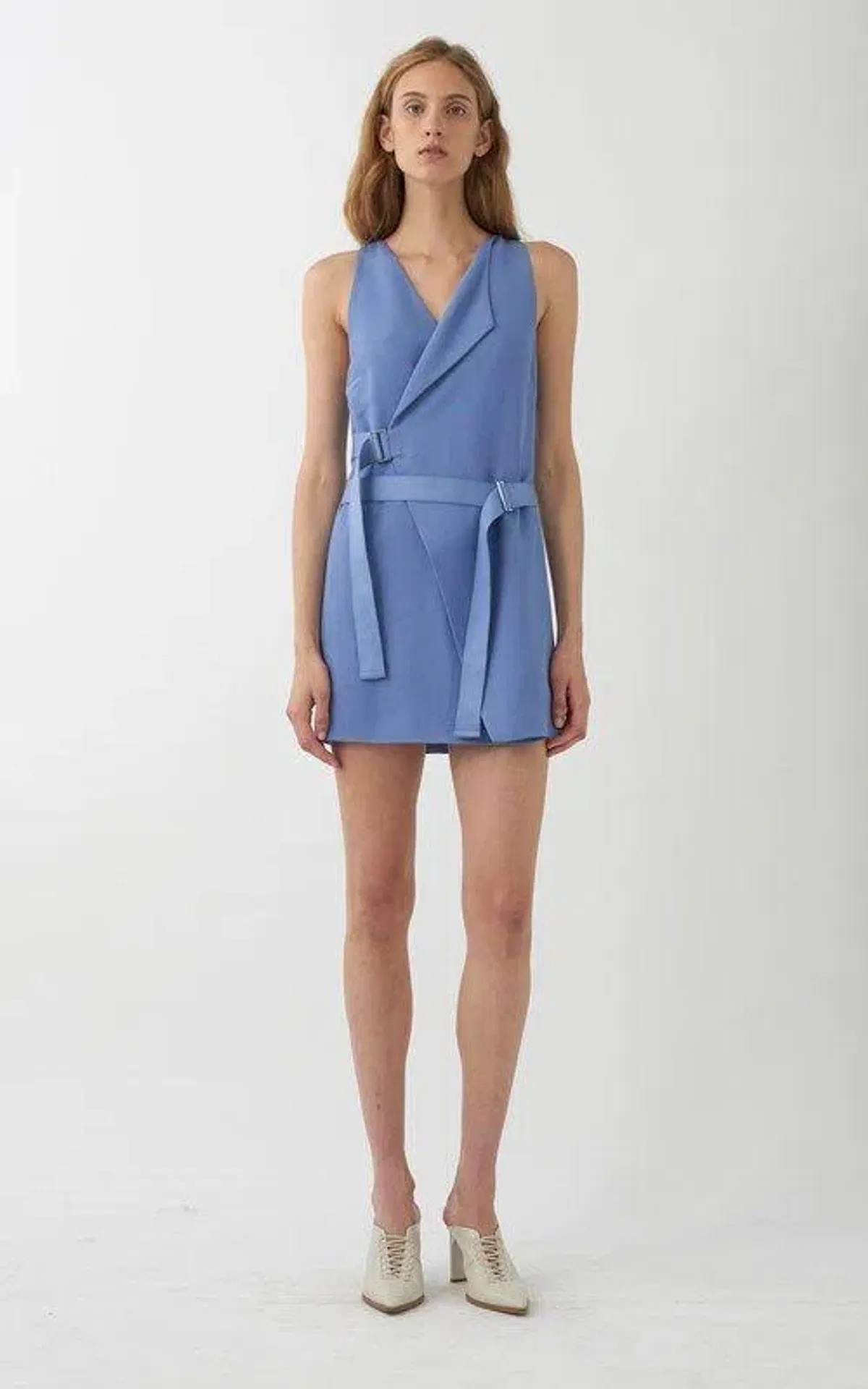 Dion Lee Holster Mini Dress Blue Size 4 - Image 1