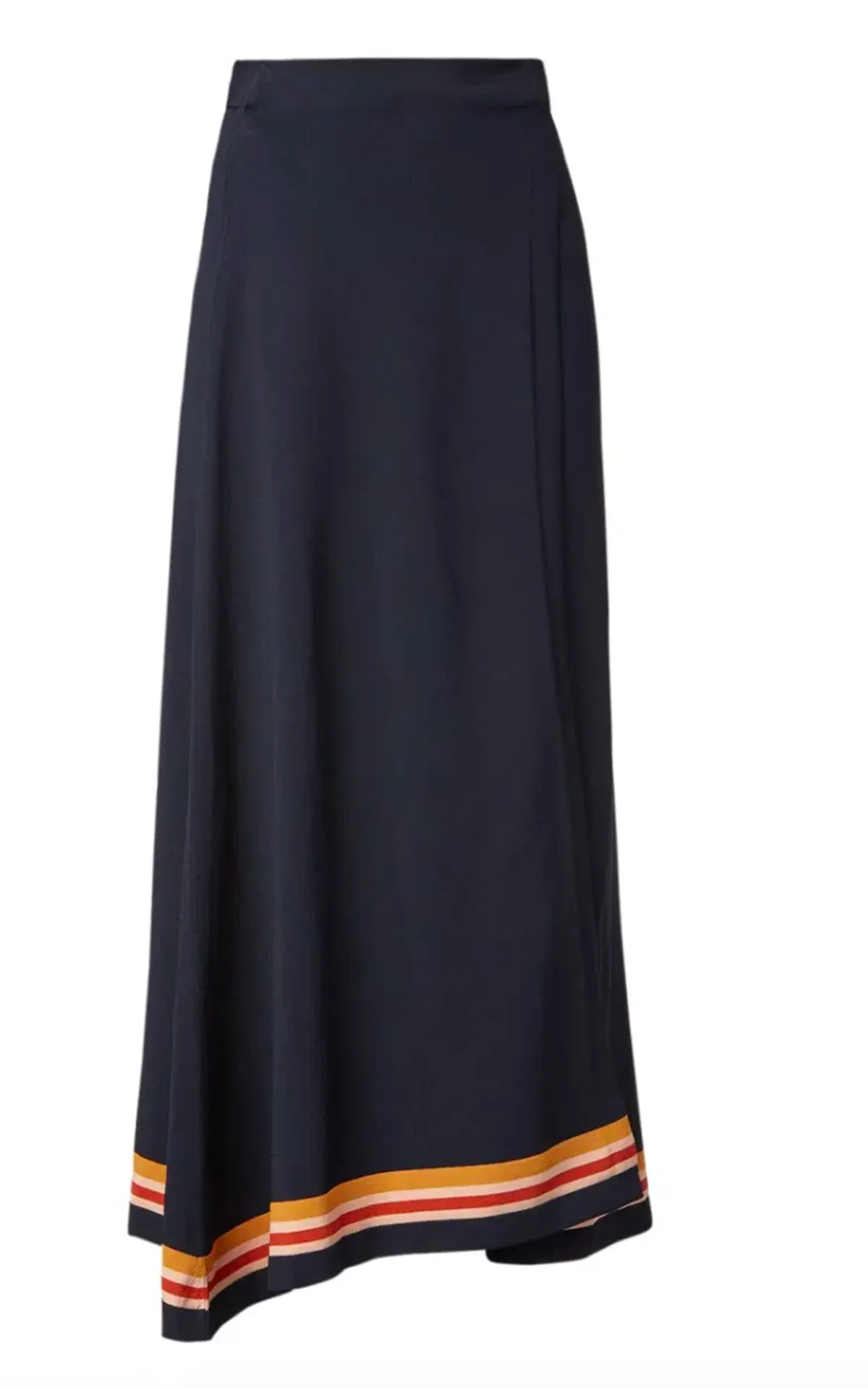 Scanlan Theodore Crepe Knit Stripe Wrap Maxi Skirt - Image 2