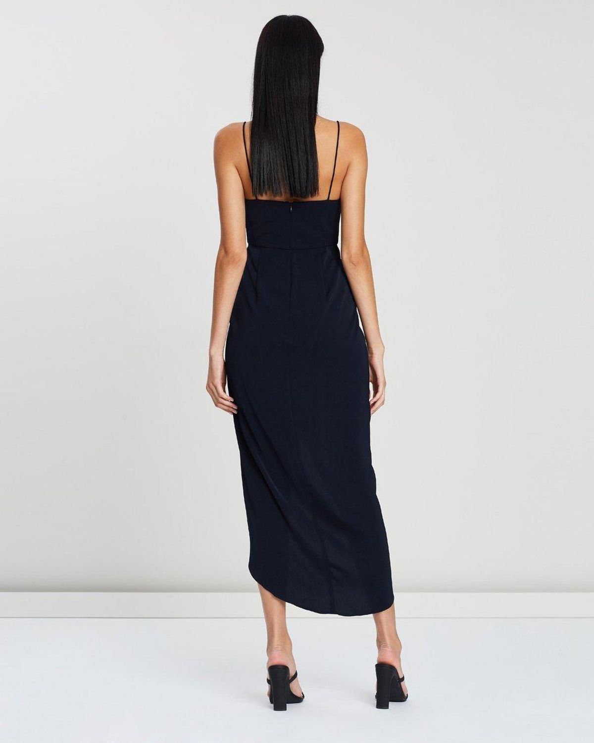 Shona Joy Navy Cocktail Dress 8 - Image 4