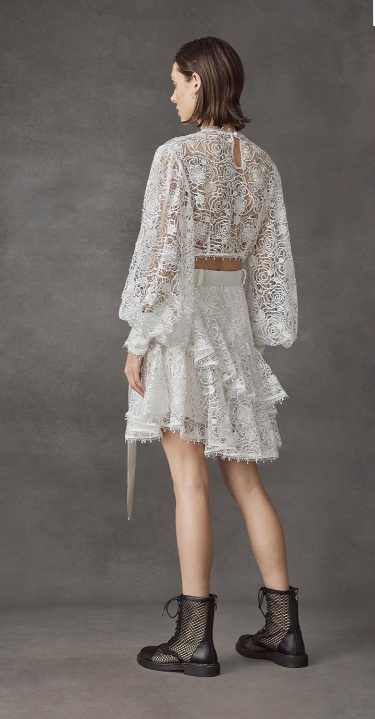 Leo Lin Immaculate Lace Crop Top White Size 8 - Image 3