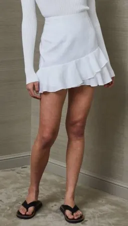 Bec & Bridge Marla Puff Sleeve Top and Mini Skirt Set White Size 8 for rent on The Volte - image 4