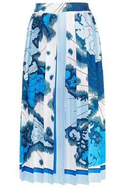 Victoria Beckham Printed Pleated Twill Midi Skirt Size 10  for rent on The Volte - image 3