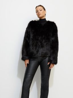 Unreal Fur Unreal Dream Jacket Black Size 10 for rent on The Volte - image 1