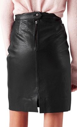 Aje Martin Leather Pencil Skirt  Black Size 6 for rent on The Volte - image 3