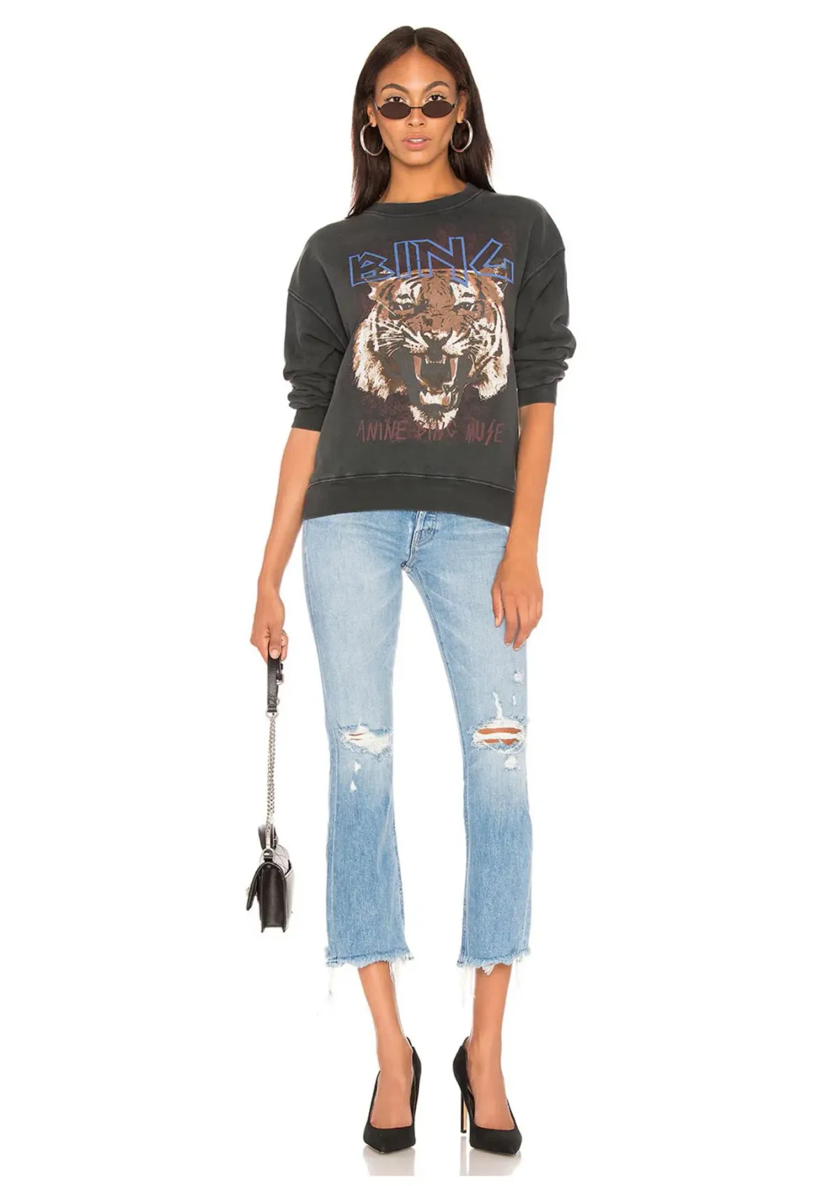 Anine Bing Tiger Sweatshirt Black Size S / AU 8 - Image 1