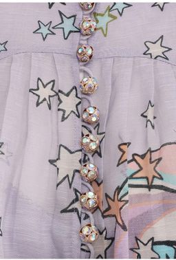 Zimmermann Concert Tie Neck Blouse Lilac Collage Size 1 / Au 10 for rent on The Volte - image 4