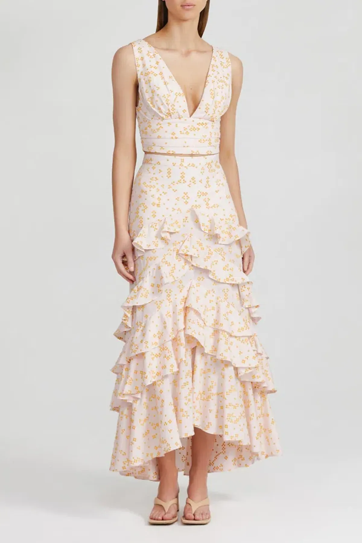 Acler Clairmont Top and Skirt Set Print Size 8 - Image 1