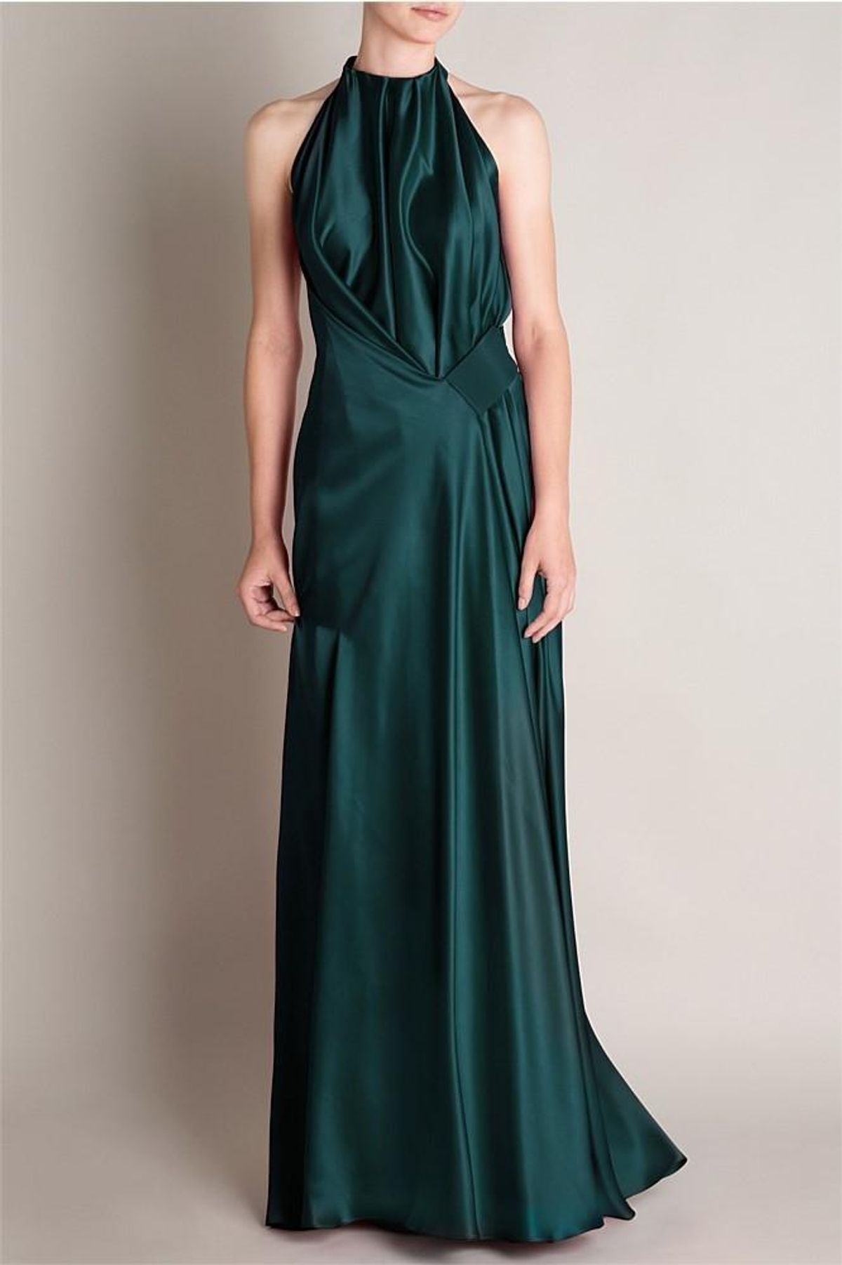 Bianca Spender Emerald Silk Satin Isabella Gown Size 10 - Image 1