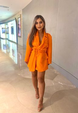 Khirzad Femme Gloria Safari Jacket Orange Size 6 for rent on The Volte - image 1